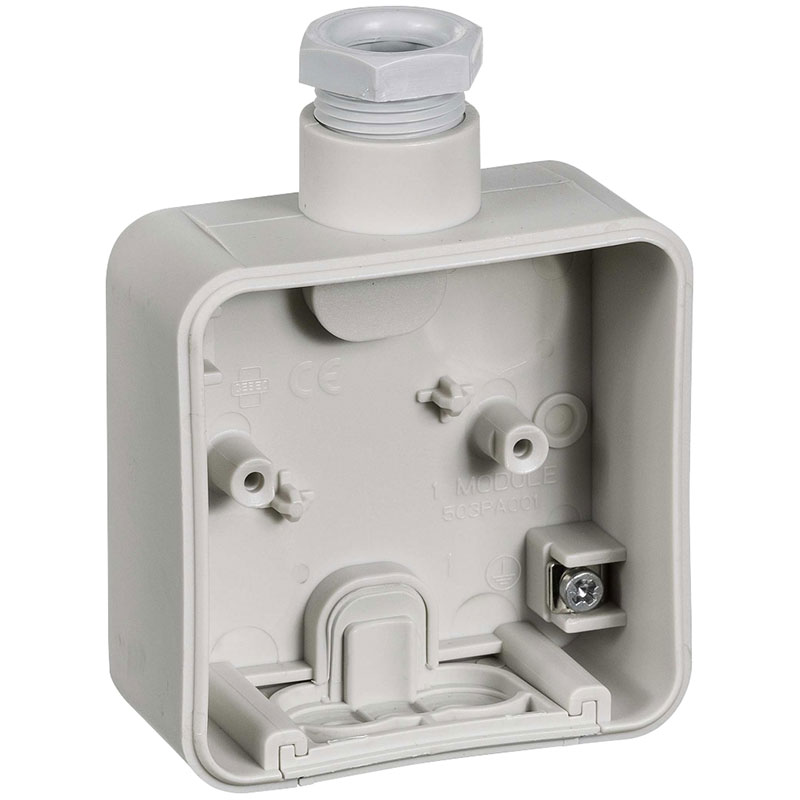 Opus 74 underlag 1 modul med 1xM20 forskruning - lysegrå