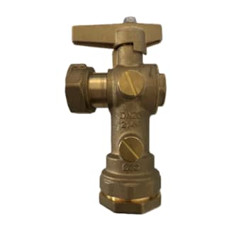 Isiflo 32 mm x 1" vinkelventil med kontrollerbar kontraventil
