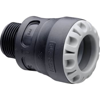 Plasson 32 mm x 1.1/4" overgang med nippel, PP, PN16
