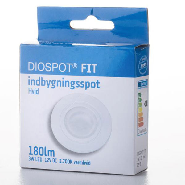 Diospot FIT 3W LED 927 180Lm - hvid