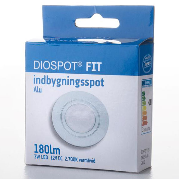 Diospot FIT 3W LED 927 180Lm - alu