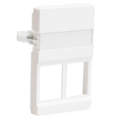 Dataudtag Fuga 1,5m for 2*Keystone montageramme - hvid