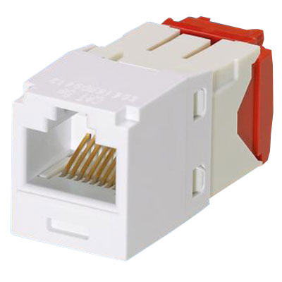 Modular jack KAT5E UTP mini COM G - hvid