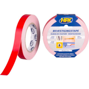 NPX spejltape, dobbeltklæbende, hvid, 19 mm x 5 m