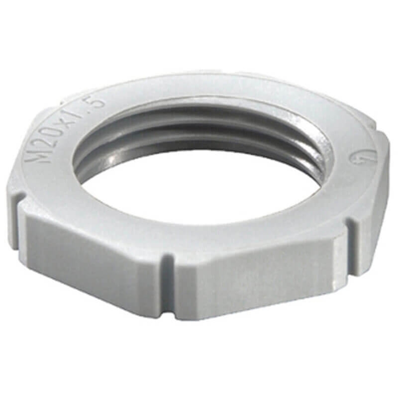 Møtrik M12 polyamid grå