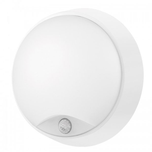 LED væglampe m. sensnor 14W 4200K IP54 hvid