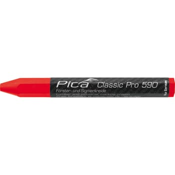Pica Classic mærkekridt PRO, 120 mm, rød, 12 stk.