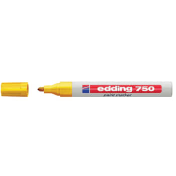 Marker Edding 750 permanent gul 2-4mm