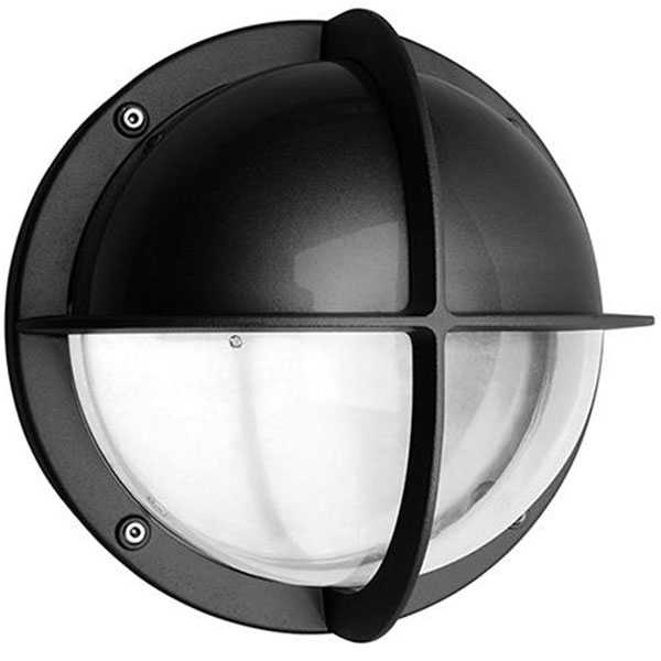 MIA skotlampe koksgrå 15W LED 3000K halvskærm IP44