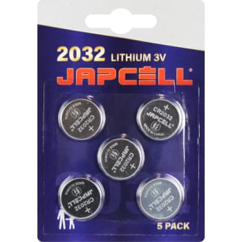 Japcell lithium CR2032 batteri, 5 stk.