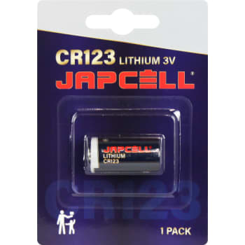 Japcell lithium CR123 batteri, 1 stk.