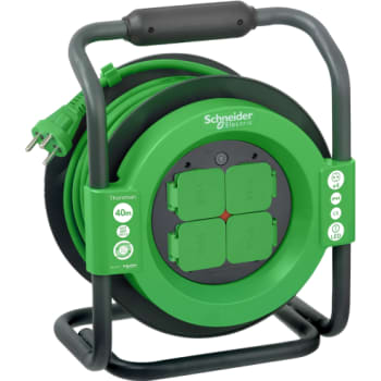 Thorsman kabeltromle 40m ho7rnf 3g1,5 sort/grøn