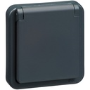 LK Opus 74 stikkontakt med jord - antracit