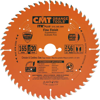 CMT HM rundsavklinge Ø165/20(+15,87) mm, 56 td.