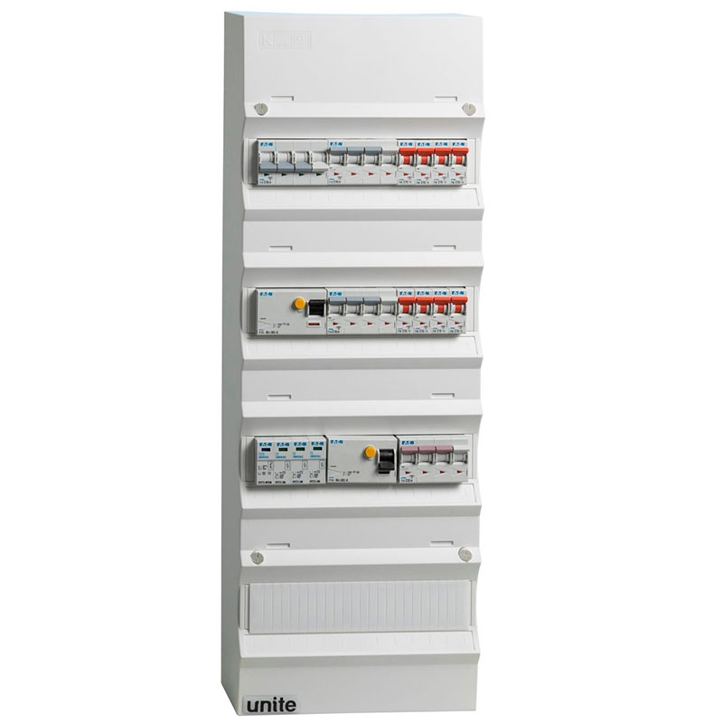 Færdigmonteret gruppetavle - 2xHPFI - 3x16A 3P+N-1x32A 3P+N-8x10A 1P+N