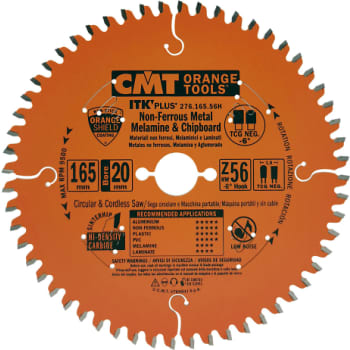 CMT rundsavklinge Ø165/20 mm, 56 td., til laminat og alu