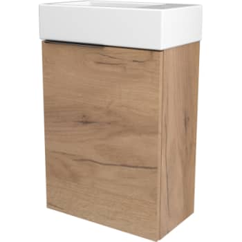 Basic line skab whiskey eg med krom greb 38,5x22,5x52cm
