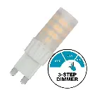 Diolux 4W G9 3-trinsdæmpbar LED pære 2700K