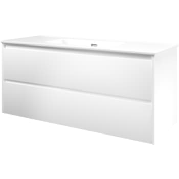 Sanibell Proline møbelsæt 121x46,8cm mathvid 2 softclose skuffer
