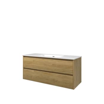 Sanibell Proline møbelsæt 121x46,8cm ideal eg, 2 softclose skuffer