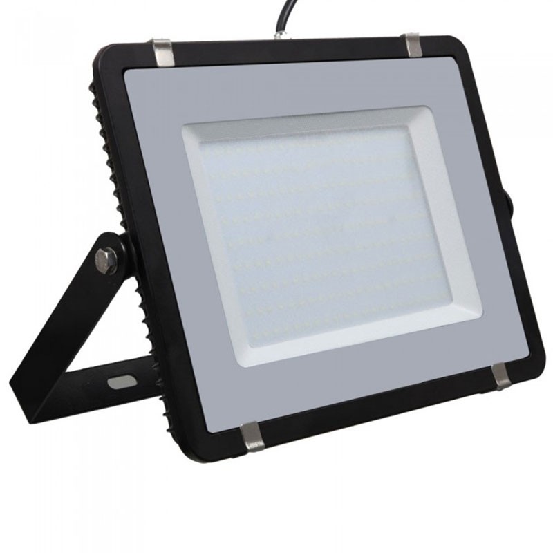 200W LED projektør 4000K 16000Lm IP65 sort