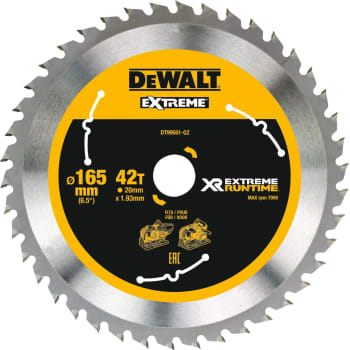 DEWALT rundsavklinger til akkusave, Ø165/20 mm, 42 td.