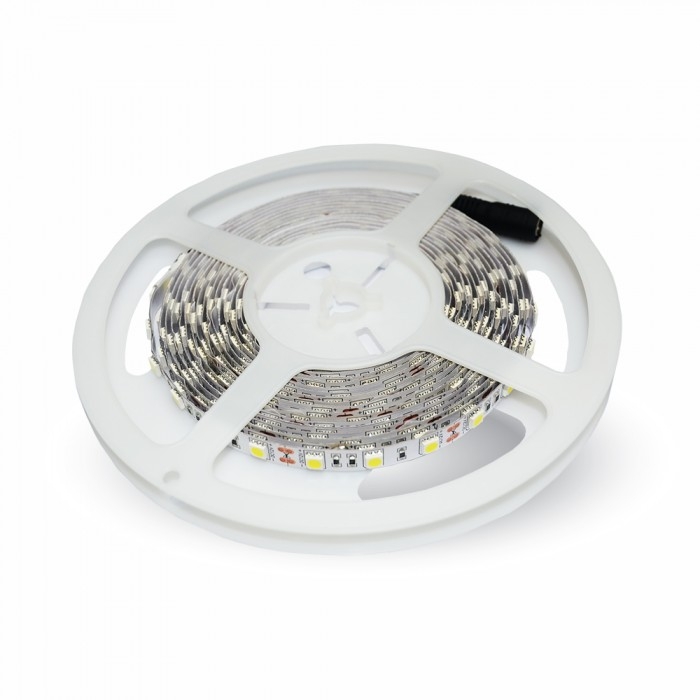 10,8W/M LED bånd 4500K, 5 meter, dags hvid, 12V