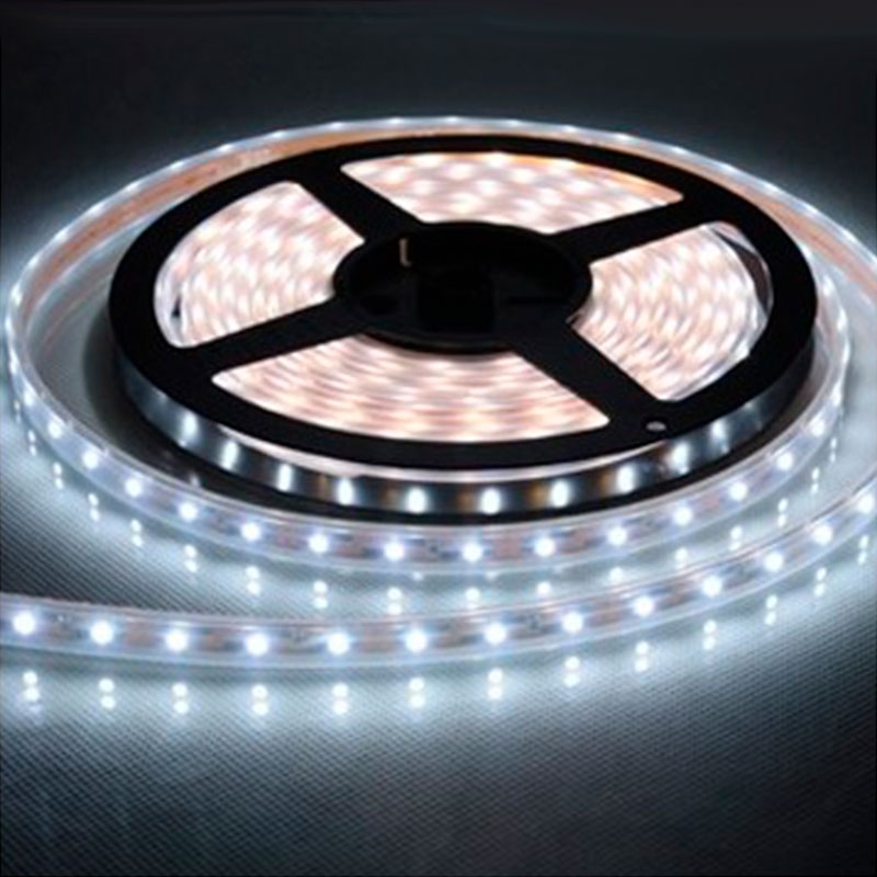 10,8W/m LED bånd 6000K, Hvid, 5 meter, 12V