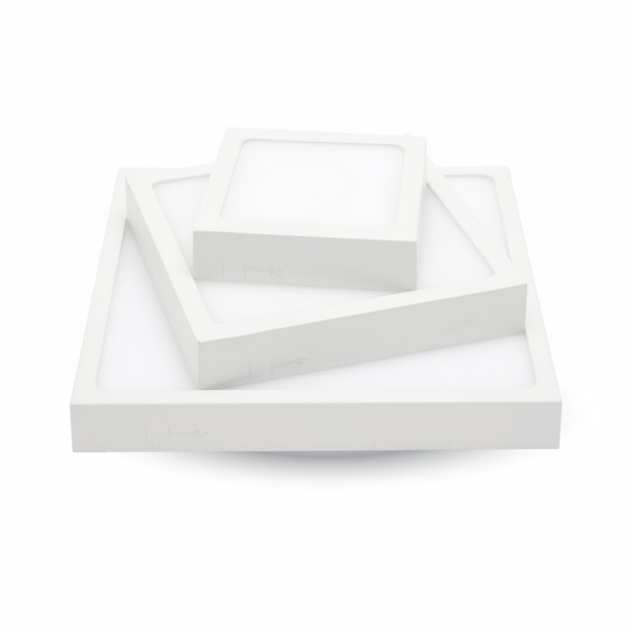 12W LED Panel, 3000K - Firkantet