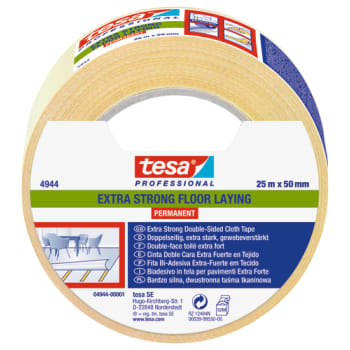 tesa dobbeltklæbende tæppetape 4944, permanent, 50 mm x 25 m