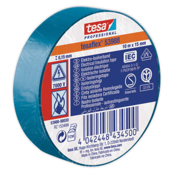 ISOLERINGSTAPE VDE/IEC PVC 10MX15MM BLÅ