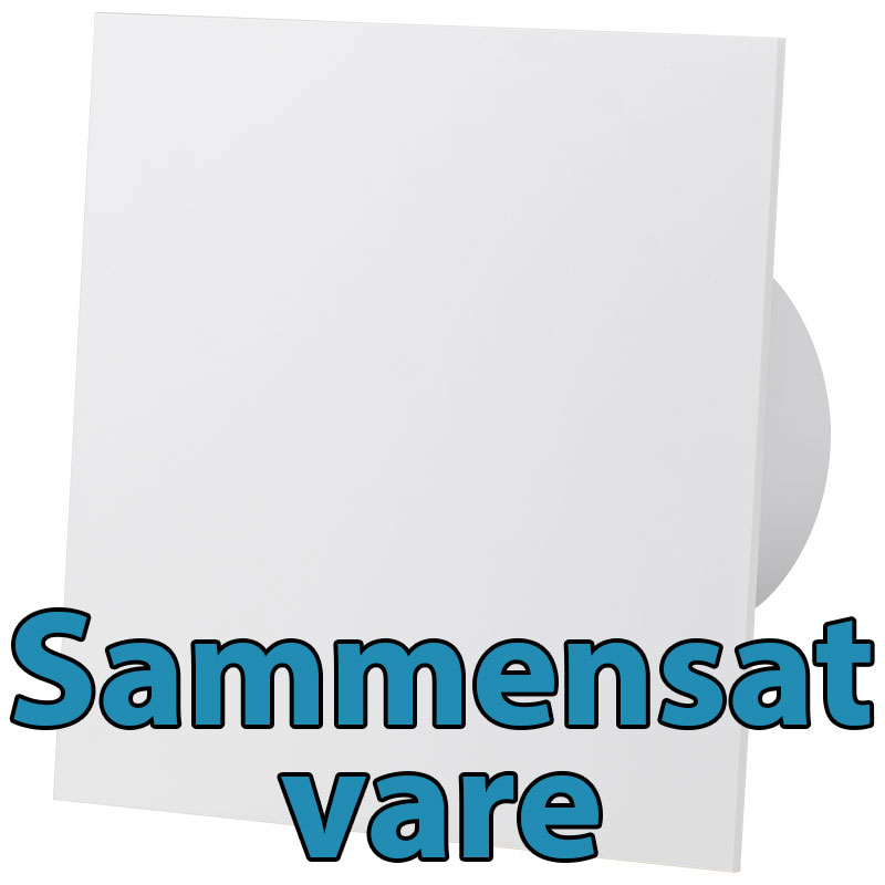 dRim standard ventilator m. kugleleje hvid front