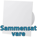 dRim standard ventilator m. kugleleje hvid front