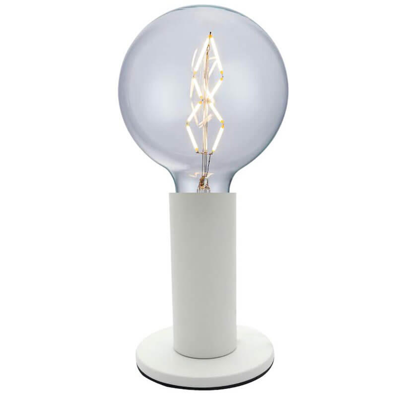 Elegance Deco bordlampe hvid ekskl. lyskilde