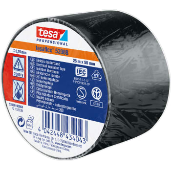 ISOLERINGSTAPE VDE/IEC PVC 25MX50MM SORT