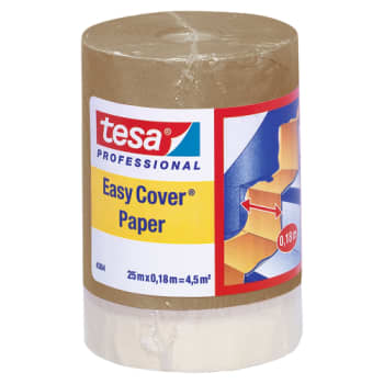 tesa afdækningstape med papir 4364, 180 mm x 25 m