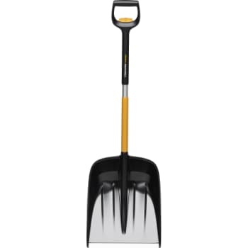 Fiskars sneskovl med teleskophåndtag