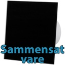 dRim ventilator m. kugleleje og timer sort front