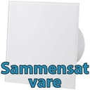 dRim ventilator m. kugleleje og hygrostat hvid front