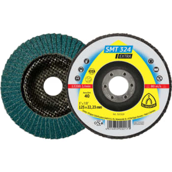 Klingspor slibetallerkner SMT 324, 125 x 22,23 mm, K40, Hvælvet