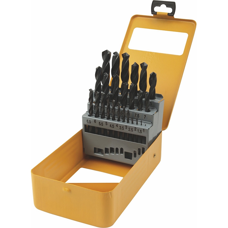 Sortiment boks - Metalbor, 25 dele, 1-13