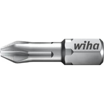 Wiha bits 25 mm, 1/4", Pozidriv PZ1, 3 stk. i boks