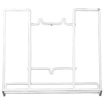 Dispenser til papirhåndklædeark, hvid metal, 10,5 x 27 x 22,5 cm