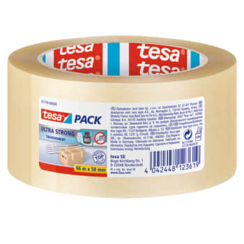 tesa emballagetape ekstra stærk 50 mm x 66 m, klar