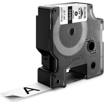 DYMO Rhino industri tape vinyl sort på hvid 19mmx5,5m