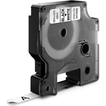 DYMO D1 tape sort/hvid 9mmx7m