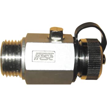 Bundhane 1/2" DN15 nippel/nippel m/slutmuffe ss rustfri