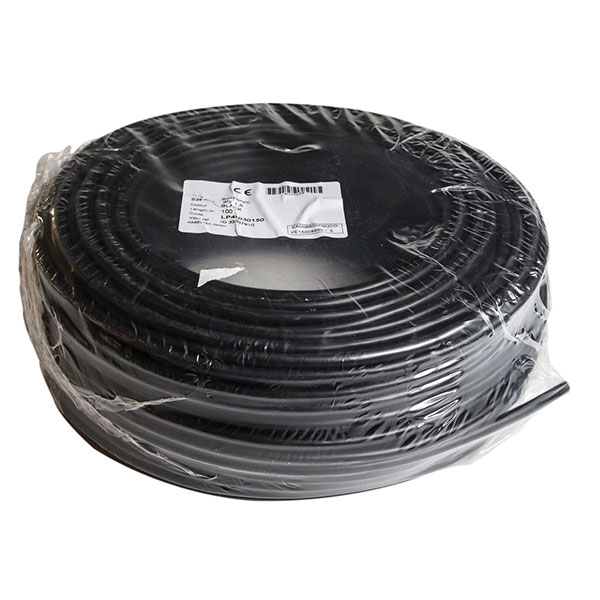 Downlight ledning PKA 2x1,5mm² sort 90°C - 100 m.