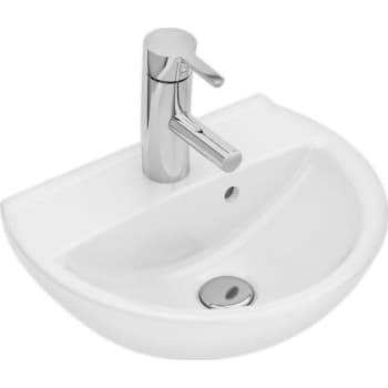 Ifö Spira håndvask 40 cm, buet forkant, boltemontering