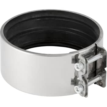 Geberit kromstålskobl. til ovg. plast/støbejernsrør ø108/114 mm